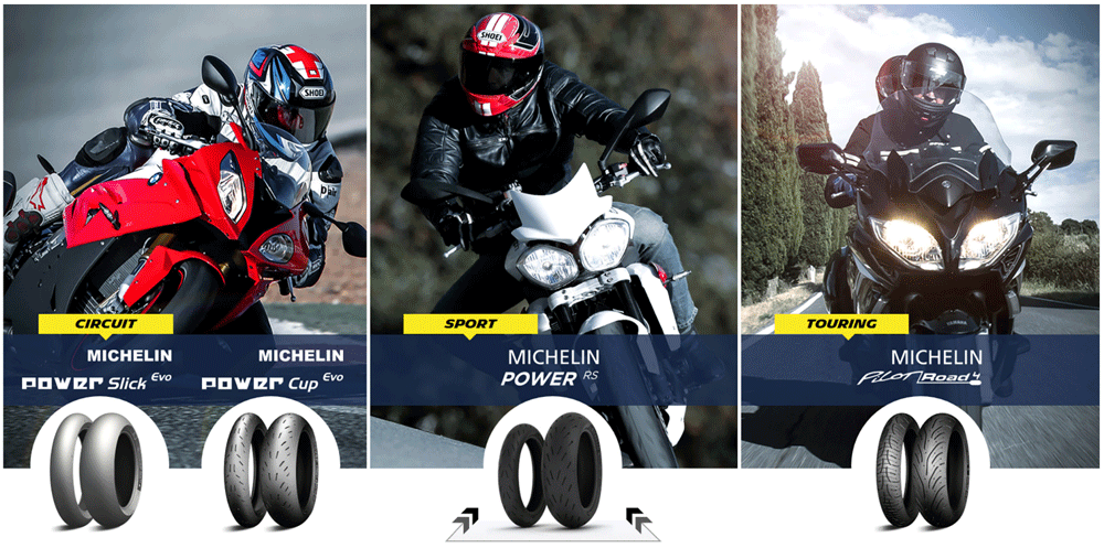 Michelin motorcycle tire range