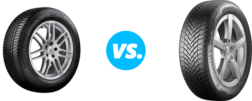 Bridgestone Weather Control A005 EVO vs Continental AllSeasonContact